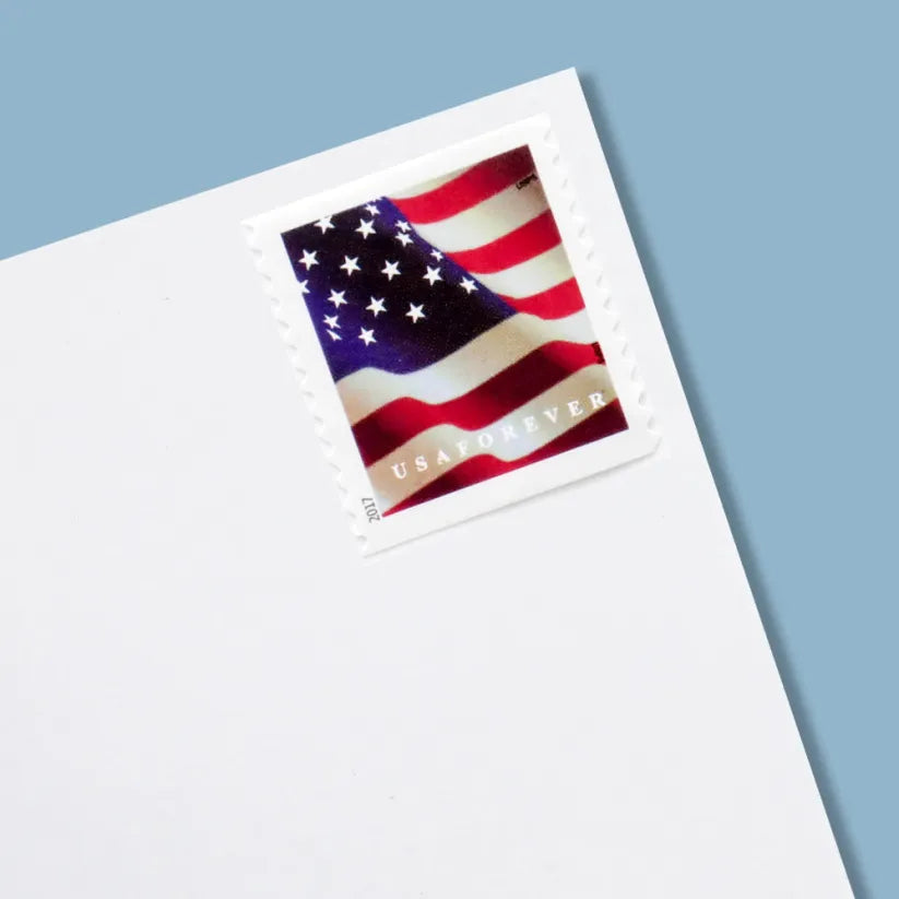 Coil/roll of Year 2017 (100) American Flag Sealed USPS Forever Postage Stamps